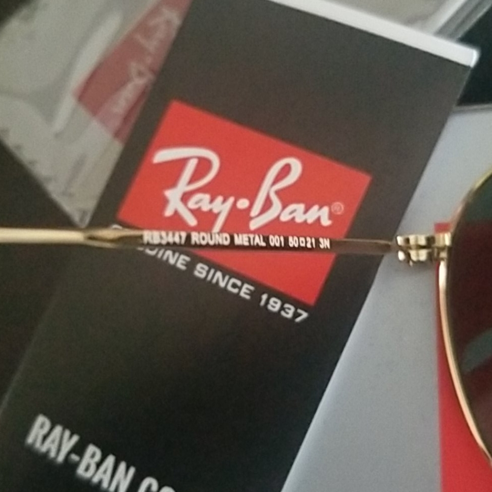 Brand New Ray-Ban RB3447 Round Metal 001 - Picture 5 of 7